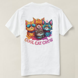 T-shirt Équipe de chats cool - Chats armés portant des lun