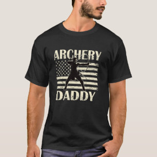 T-shirt Équipe de cible de flèche de papa de tir à l'arc d