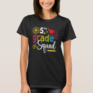 T-shirt Équipe de cinquième année de retour à l'école 5e é