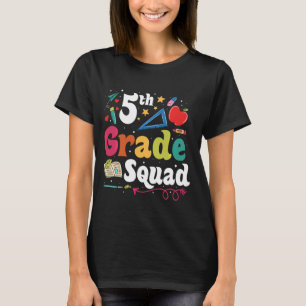 T-shirt Équipe De Cinquième Année Retour À L'École Étudian