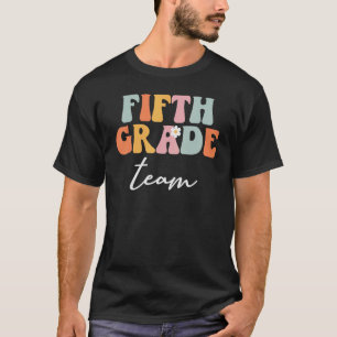 T-shirt Équipe de cinquième année Retro Super femmes heure