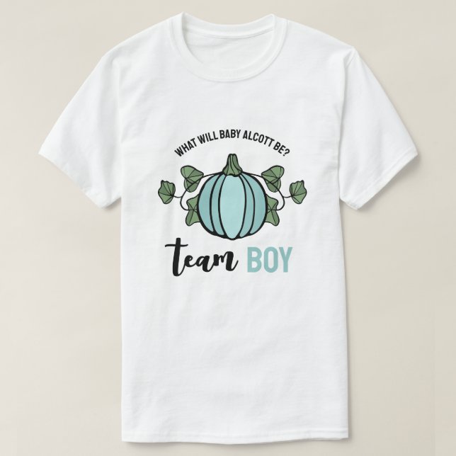 T-shirt Équipe de Citrouilles Bleu Cute Garçon Genre Revei (Design devant)