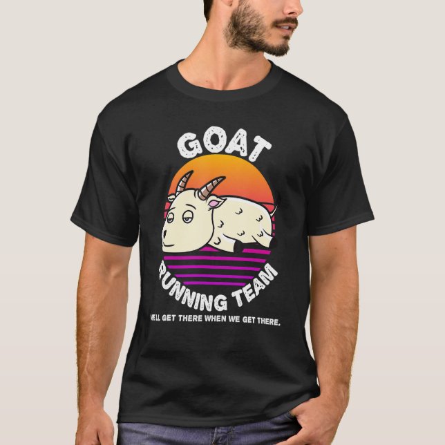 T-shirt Équipe de course de chèvre Enfants Hommes Femmes (Devant)