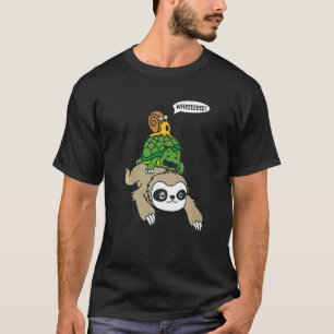 T-shirt Équipe de course de tortue et d'escargot de paress