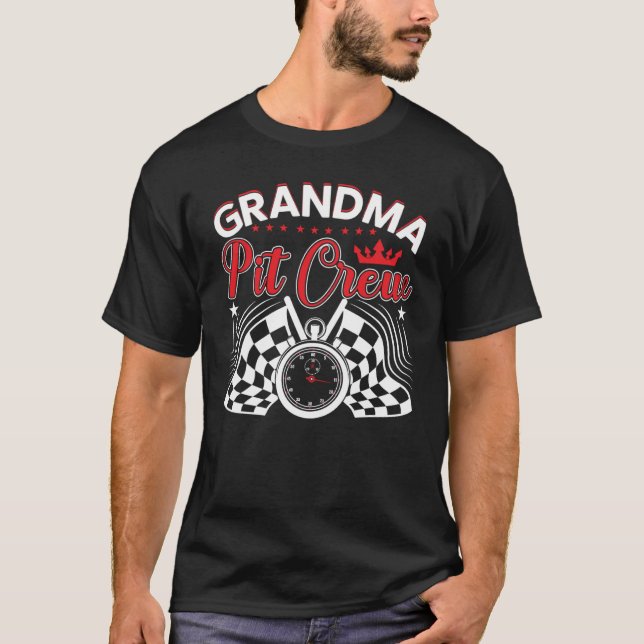 T-shirt Équipe de course de voiture de l'équipage de condu (Devant)