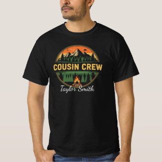 T-shirt Équipe de cousins personnalisée pour le camping en