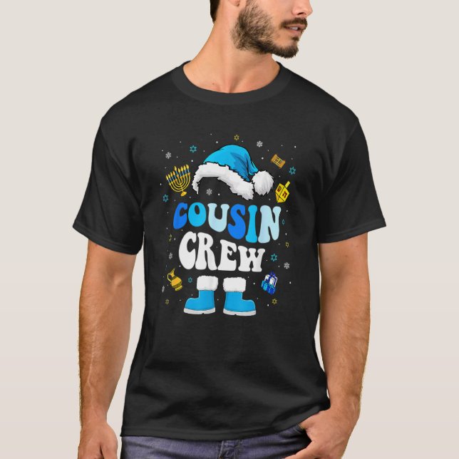 T-shirt Équipe de couture Hanoukka Père Noël Family Squad  (Devant)