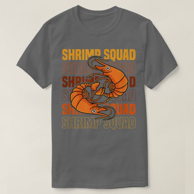 T-shirt Équipe de crevettes Ironique Chef de fruits de mer (Design devant)