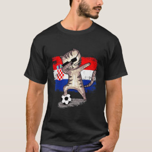 T-shirt Équipe de Croatie de football Football Dabbing Cha