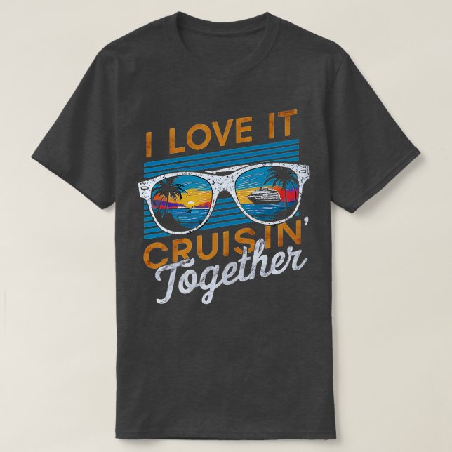 T-shirt Équipe de croisière 2024 Amis et vêtements de fami (Design devant)