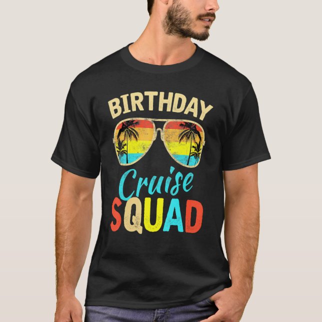 T-shirt Équipe de croisière d'anniversaire Équipe de crois (Devant)
