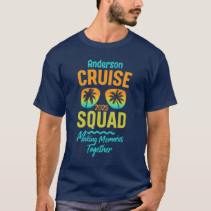 T-shirt Équipe de croisière Nom personnalisé et correspond