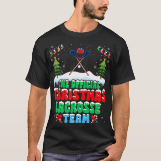 T-shirt Équipe de crosse de Noël de neige Funny Lacrosse