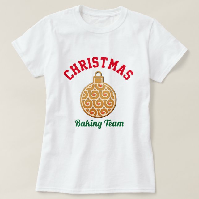 T-shirt Équipe de cuisson de Noël (Design devant)