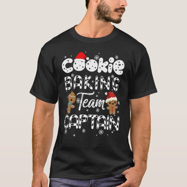 T-shirt Équipe de cuisson des biscuits Capitaine Gingerbre (Devant)