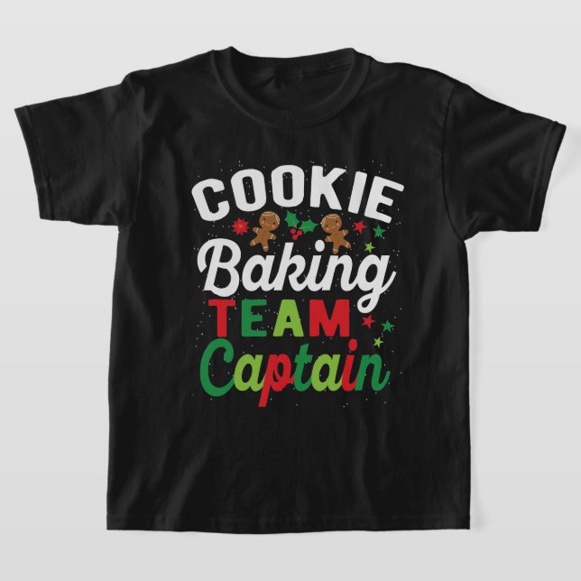 T-shirt Équipe de cuisson des biscuits Capitaine Noël pain (Poser)