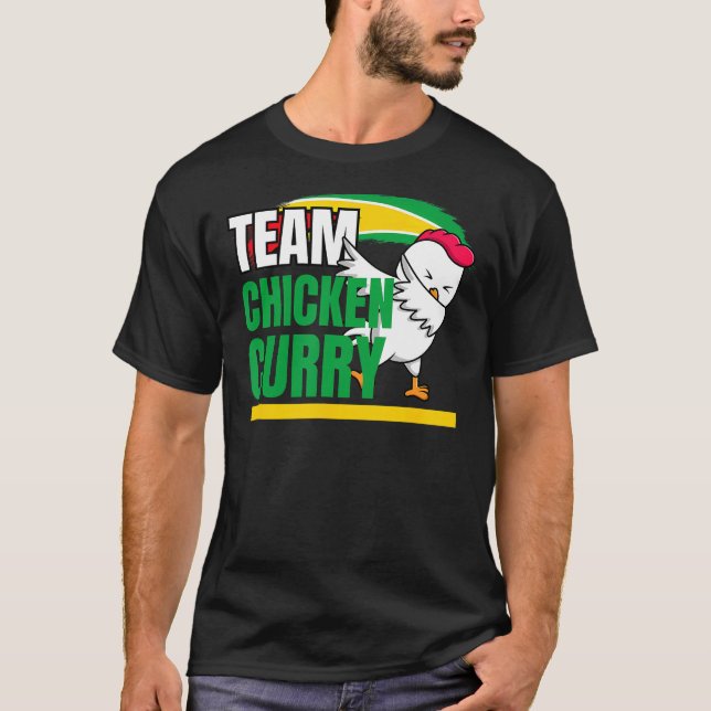 T-shirt Équipe De Curry De Poulet - Guyana Et Trinidad Pat (Devant)