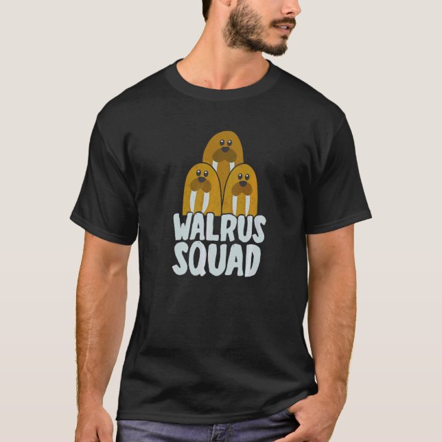 T-shirt Équipe De Cute Walrus Pour Ocean Walrus (Devant)
