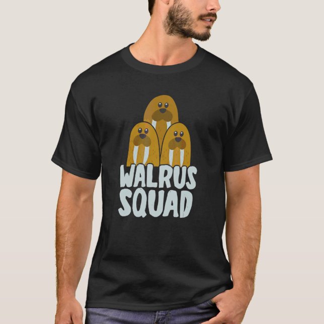 T-shirt Équipe De Cute Walrus Pour Ocean Walrus (Devant)