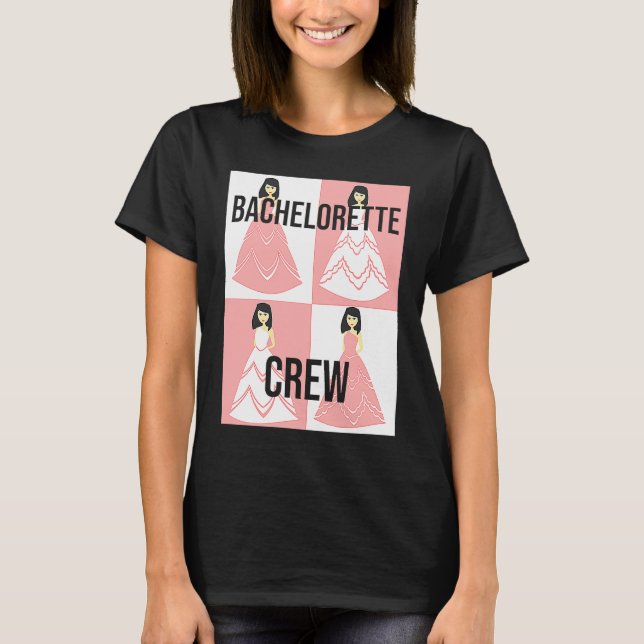 T-shirt Équipe de demoiselle d'honneur soirée de bachelore (Devant)