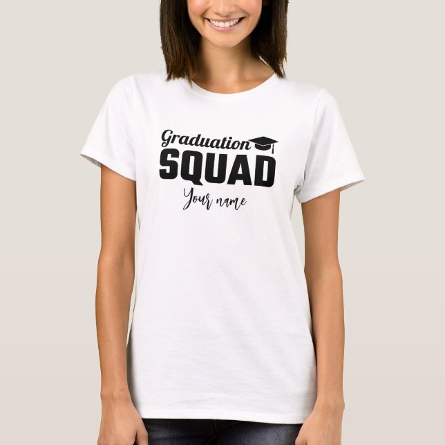 T-shirt Équipe de diplômés personnalisée (Devant)