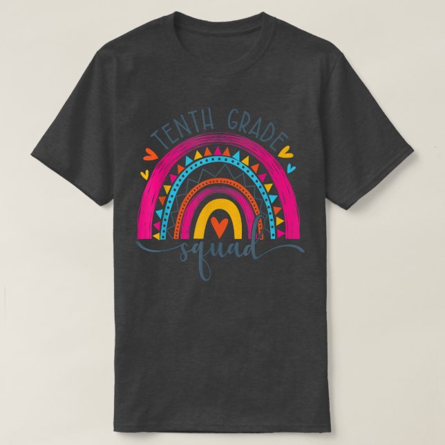 T-shirt Équipe De Dixième Année Bonjour Premier Jour De L' (Design devant)