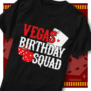 T-shirt Équipe de fête de casino Vegas Birthday Squad Matc