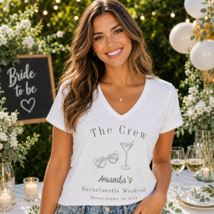 T-shirt Équipe de fête de weekend de demoiselle d'honneur