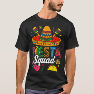 T-shirt équipe de fiesta drôle cinco de mayo allons fiesta