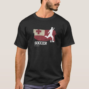 T-shirt Équipe de football à drapeau Tonga de football Jou