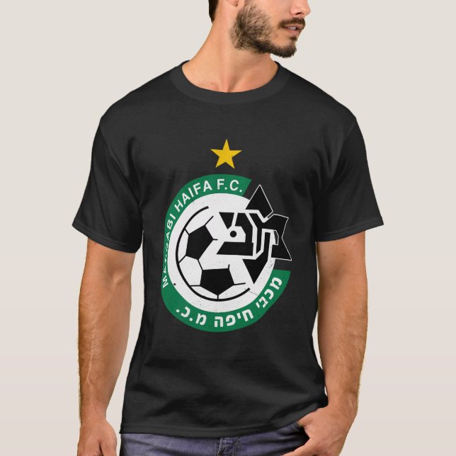 T-shirt Équipe De Football De Maccabi Haifa Fc Israël (Devant)