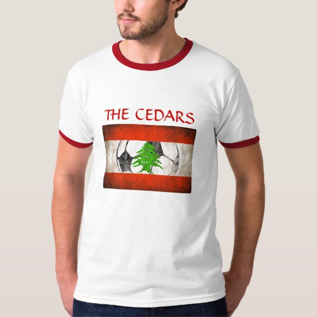 T-shirt Équipe de football de ressortissant du Liban (Devant)
