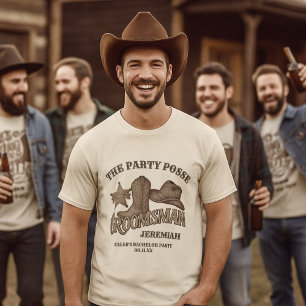 T-shirt Équipe de garçons d'honneur Cowboy Enterrement de 
