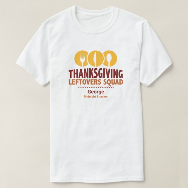 T-shirt Équipe de gauche de Thanksgiving (Design devant)
