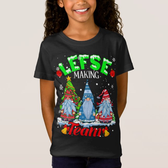 T-Shirt Équipe de gauche Noël Gnomes Norvégien Gauche (Devant)