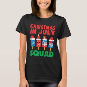 T-shirt Équipe de glace de Noël en Juillet Équipage Casque