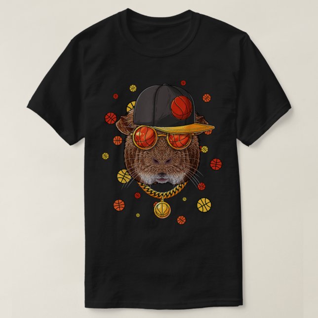 T-shirt Équipe de Guinée de basket-ball Joueur de basket-b (Design devant)