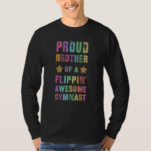 T-shirt Équipe De Gymnastique Fier Frère D'Un Flippin' Awe