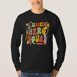 T-shirt Équipe de héros du déjeuner scolaire Drôles de tra