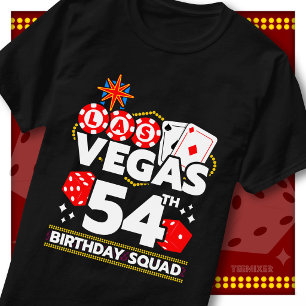 T-shirt Équipe de la 54e fête d'anniversaire de Vegas, soi