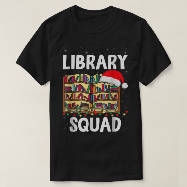 T-shirt Équipe de la bibliothèque du livre de Noël Noël No (Design devant)