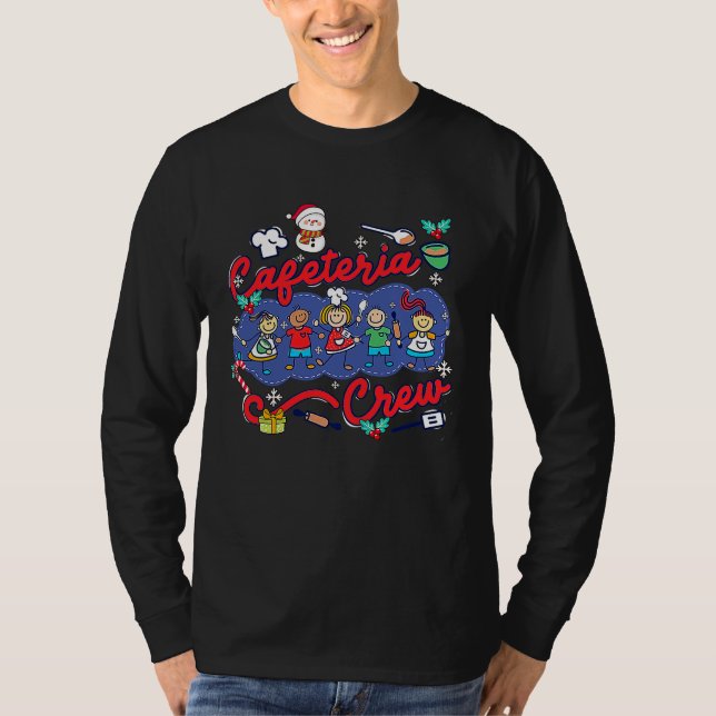 T-shirt Équipe de la cafétéria de Noël (Devant)