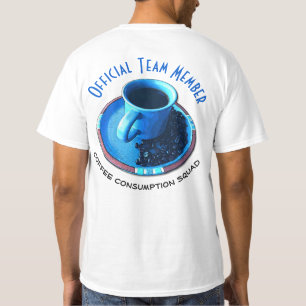 T-shirt Équipe de la consommation de café Membre officiel