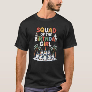 T-shirt Équipe de la fille de la fête d'anniversaire d'hiv