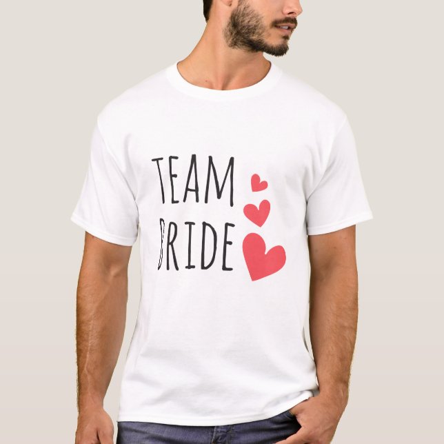 T-shirt Équipe de la mariée (Devant)