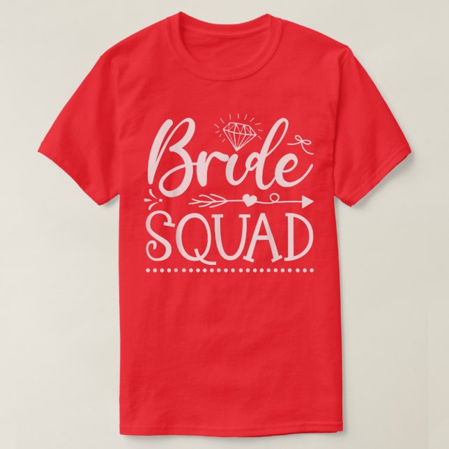 T-shirt Équipe de la mariée Flèche Mariage et enterrement  (Design devant)