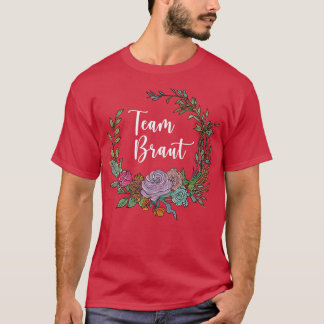 T-shirt Équipe de la mariée I Couronne de fleurs Mariage S