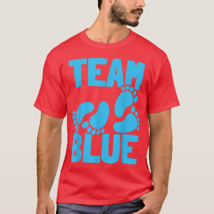 T-shirt Équipe de la partie de révélation de genre bleu