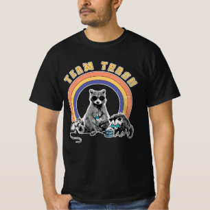 T-shirt Équipe de la poubelle blanche