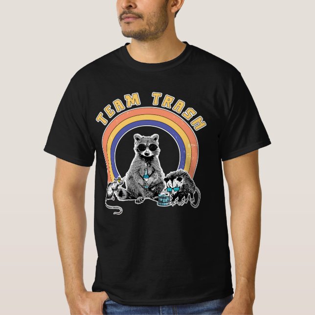 T-shirt Équipe de la poubelle blanche (Devant)